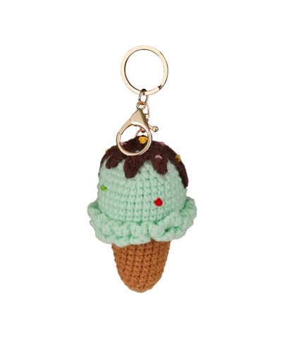 Choco-Mint Ice Cream Crochet Bag Charm | Stylika