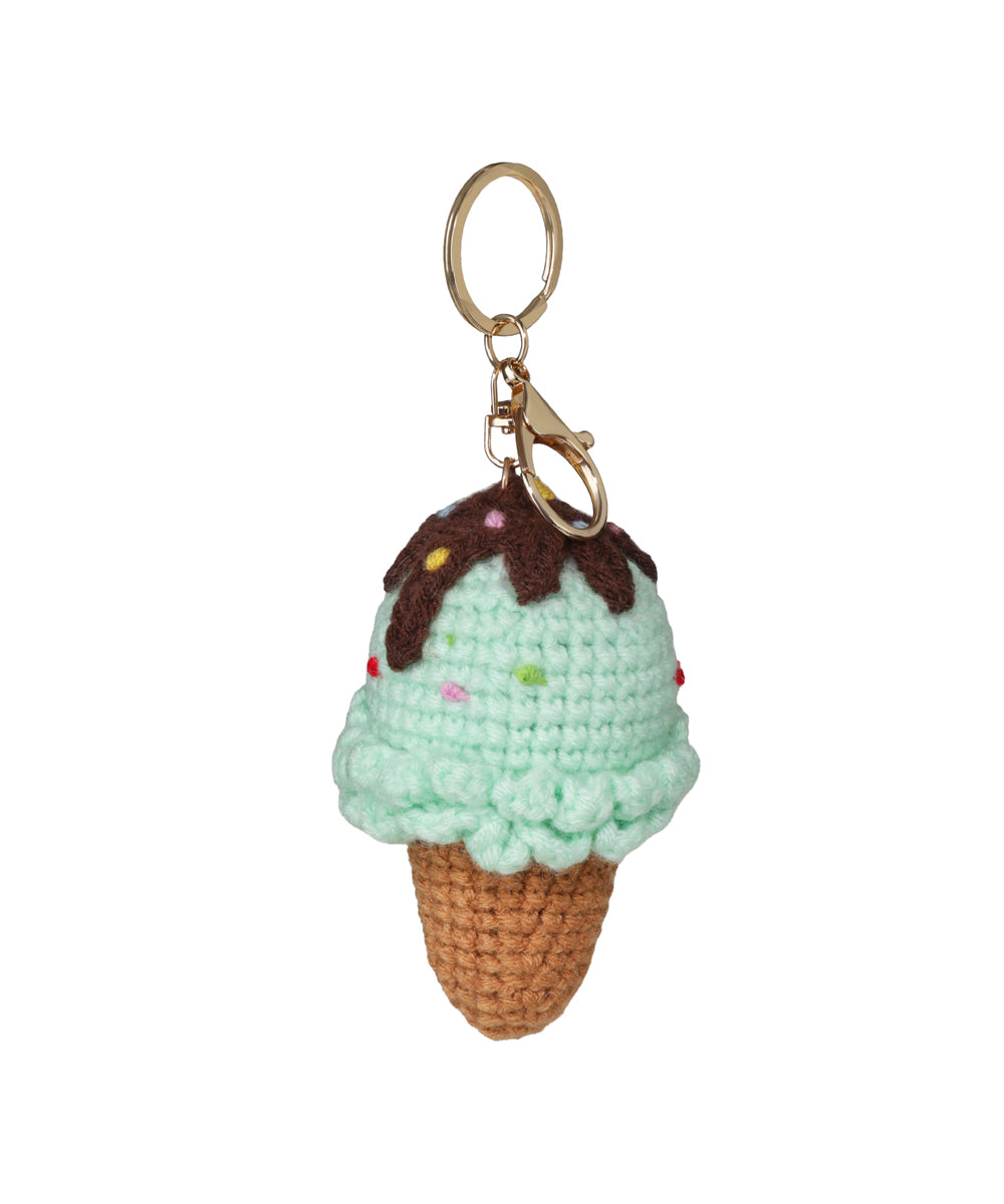 Choco-Mint Ice Cream Crochet Bag Charm | Stylika