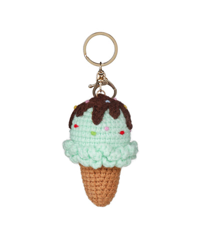 Choco-Mint Ice Cream Crochet Bag Charm | Stylika