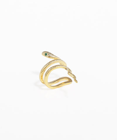 Mythic Serpent Ear Cuff with Textured Scale Detail | Stylika