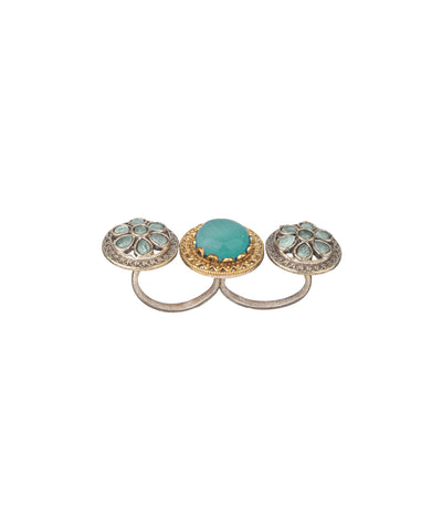 Cabochon Rosette Trio Ring | Stylika