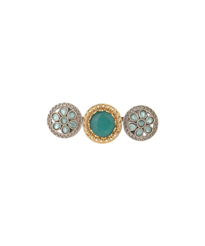 Cabochon Rosette Trio Ring | Stylika