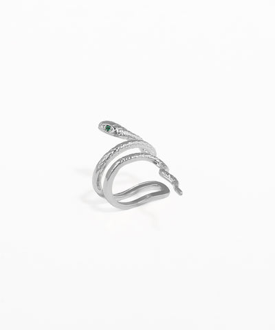 Mythic Serpent Ear Cuff with Textured Scale Detail | Stylika