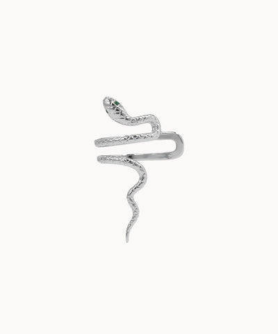 Mythic Serpent Ear Cuff with Textured Scale Detail | Stylika