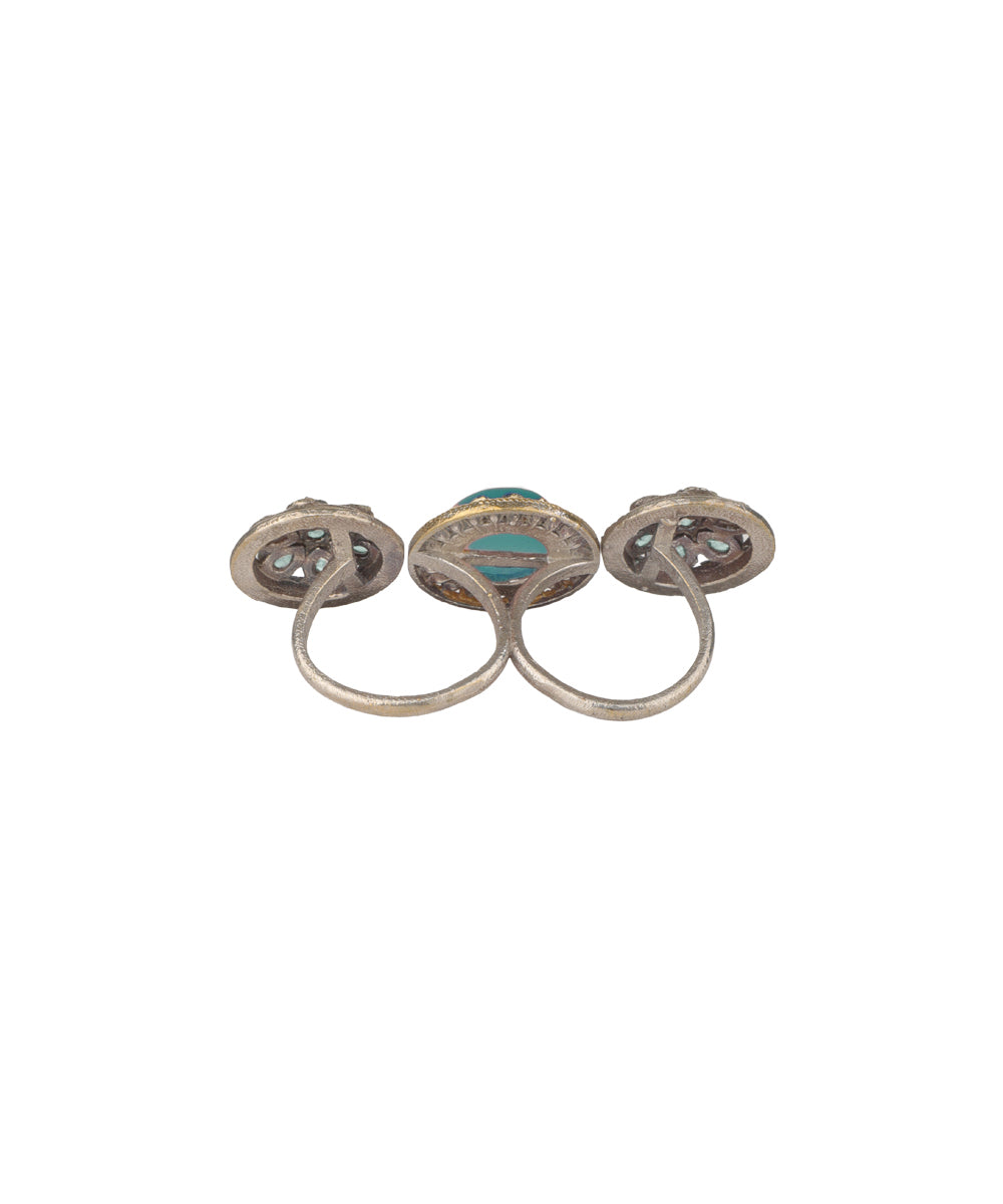 Cabochon Rosette Trio Ring | Stylika