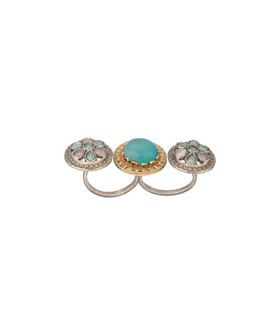 Cabochon Rosette Trio Ring | Stylika