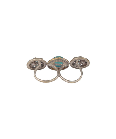 Cabochon Rosette Trio Ring | Stylika