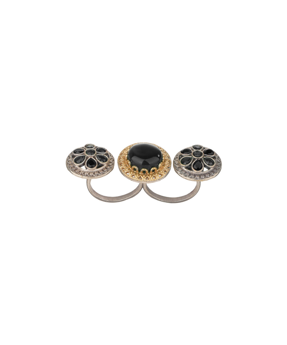 Cabochon Rosette Trio Ring | Stylika