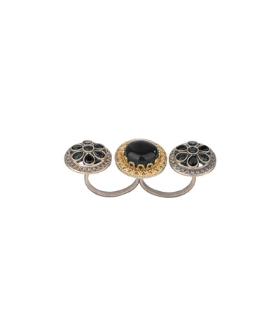 Cabochon Rosette Trio Ring | Stylika
