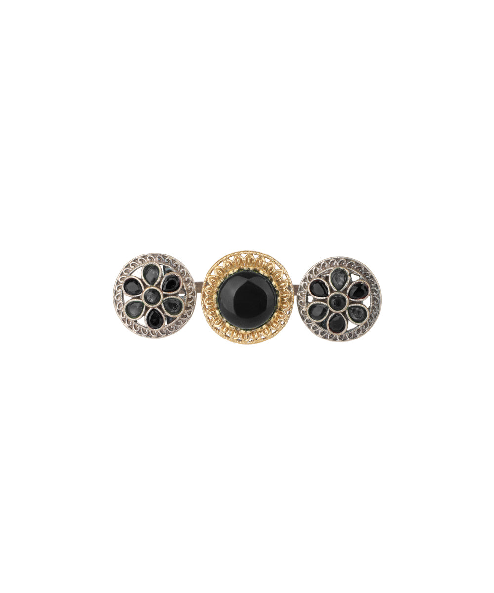 Cabochon Rosette Trio Ring | Stylika