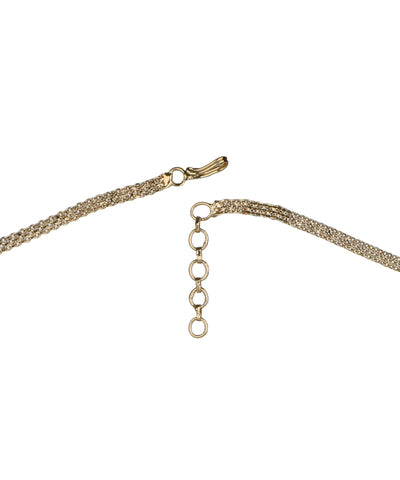 Traditional necklace set with decorative stone clusters