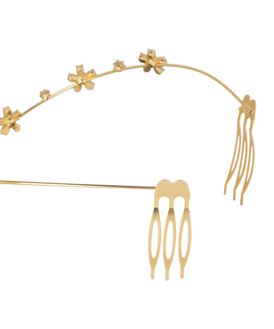 Floral Motif Crown Headpiece for Special Occasions | Stylika