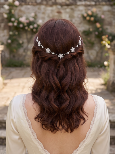 Floral Motif Crown Headpiece for Special Occasions | Stylika