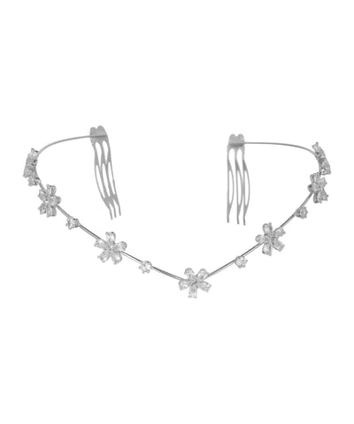 Floral Motif Crown Headpiece for Special Occasions | Stylika