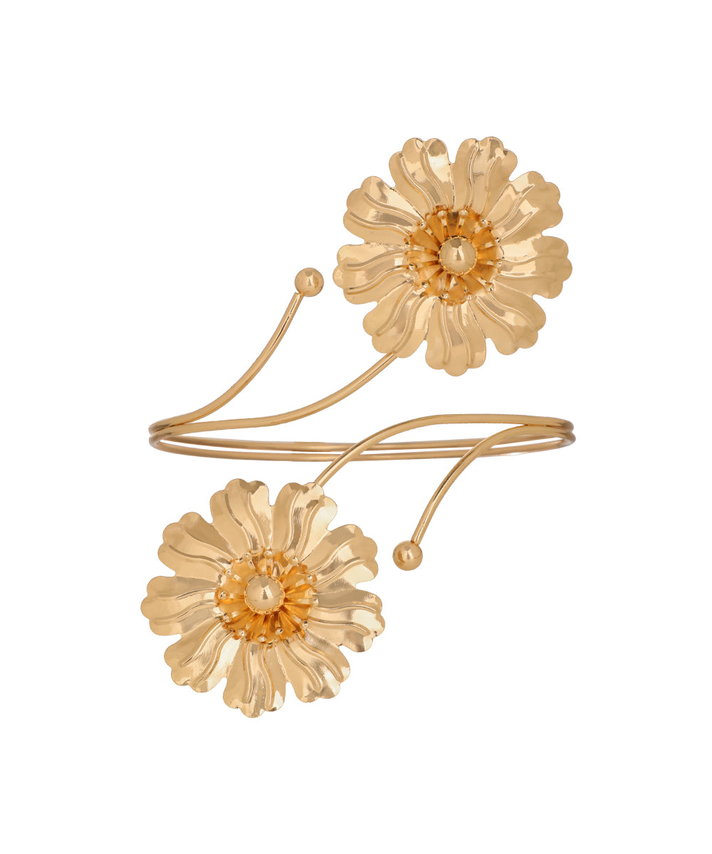 Statement Flower Open Arm Cuff | Stylika