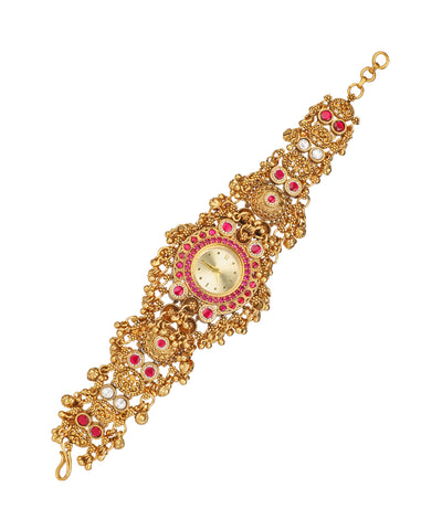 Heritage bracelet watch featuring ornate traditional motifs