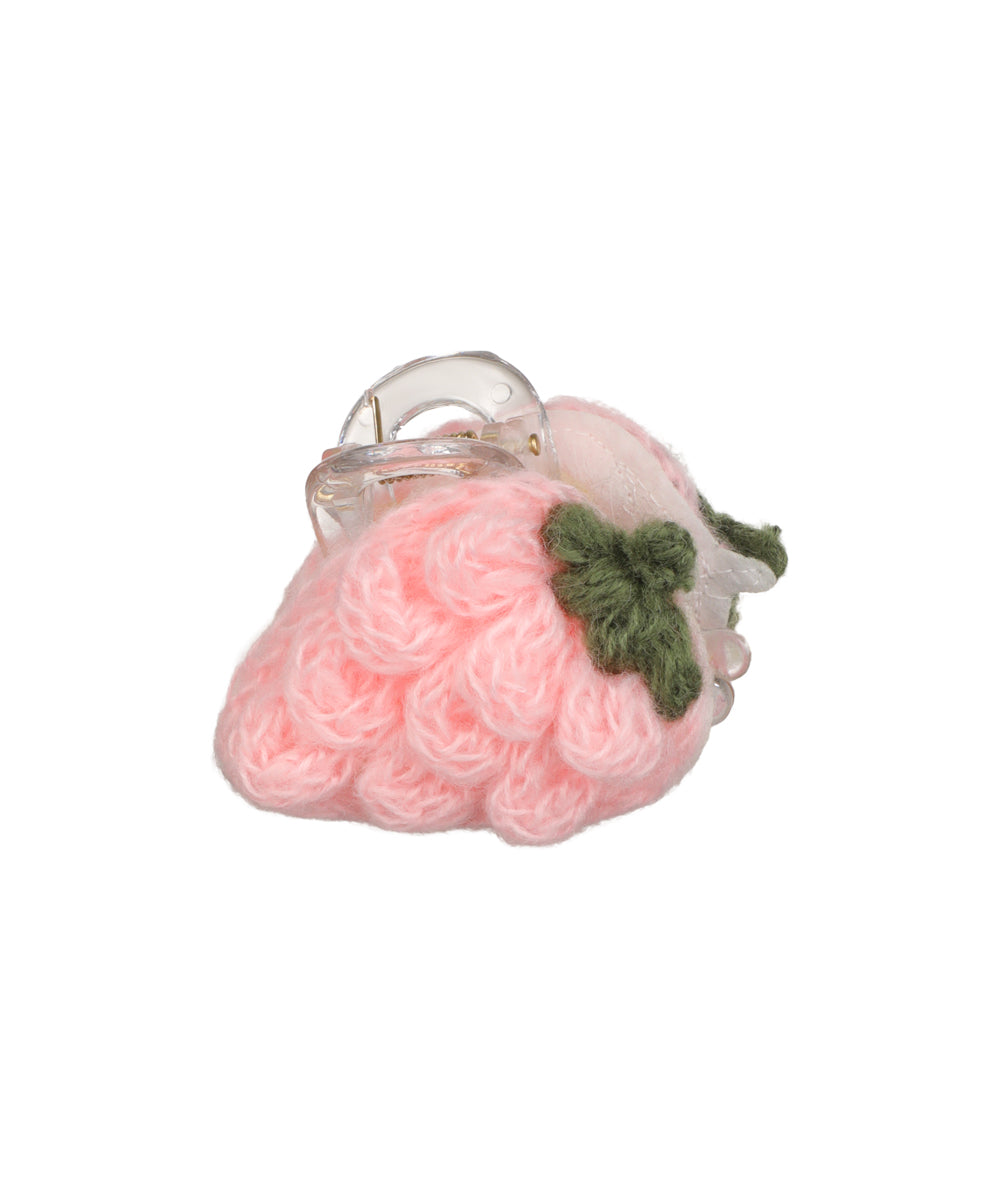 Crochet Knitted Strawberry Hair Claw Clip | STYLIKA