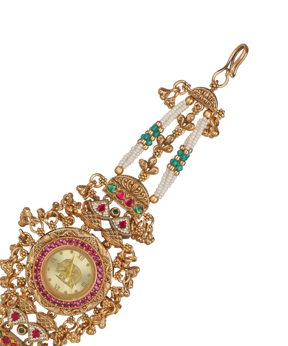 Heritage bracelet watch accented with faux pearl elements