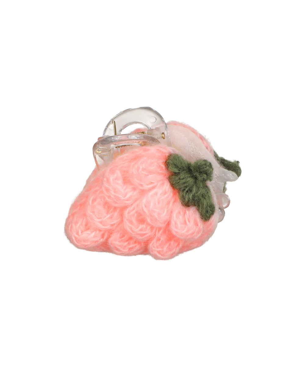 Crochet Knitted Strawberry Hair Claw Clip | STYLIKA