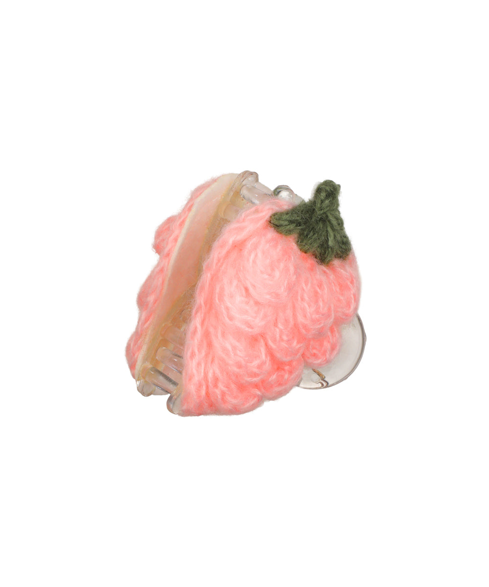 Crochet Knitted Strawberry Hair Claw Clip | STYLIKA