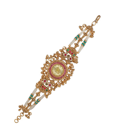 Heritage bracelet watch featuring ornate traditional motifs