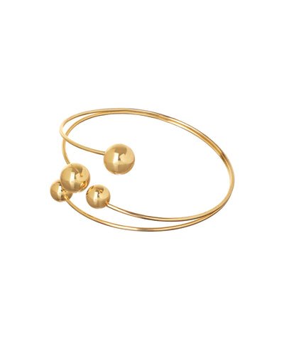 Modern Spherical Bead Open Arm Cuff | Stylika