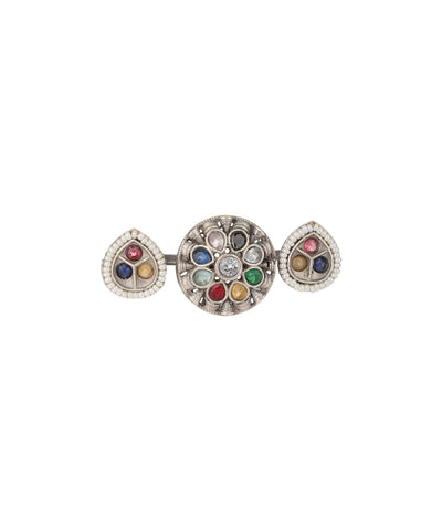 Petal Medallion Trio Ring | Stylika