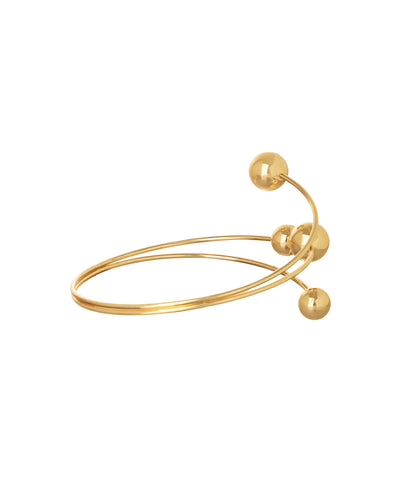 Modern Spherical Bead Open Arm Cuff | Stylika