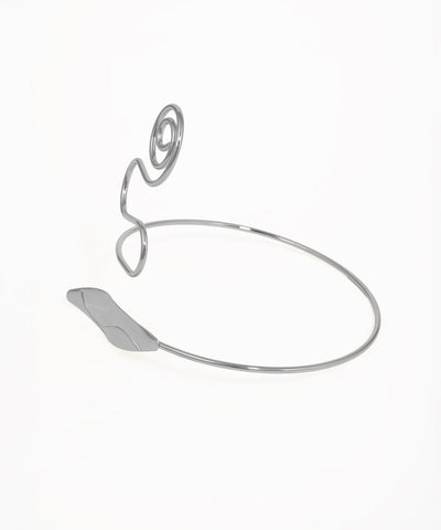Modern Spiral and Leaf Arm Cuff | Stylika