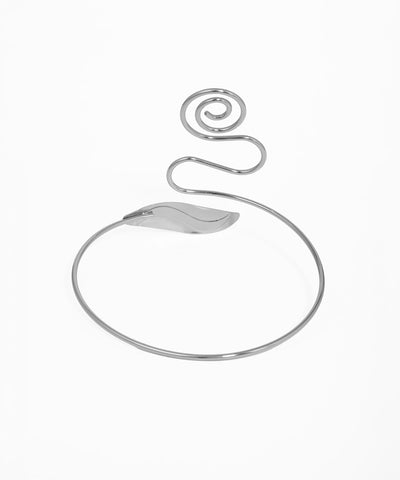 Modern Spiral and Leaf Arm Cuff | Stylika