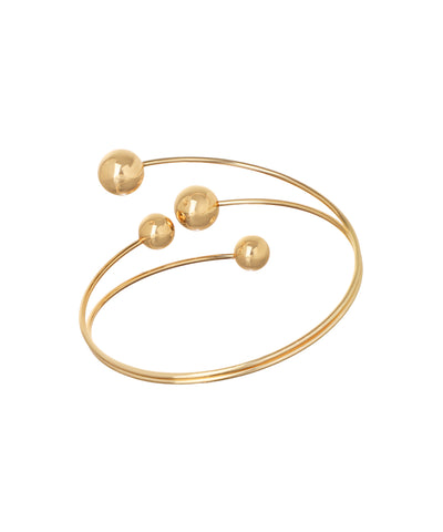 Modern Spherical Bead Open Arm Cuff | Stylika