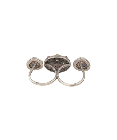 Petal Medallion Trio Ring | Stylika