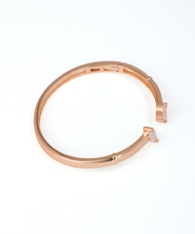 Open Cuff Bangle with Marquise and Pear Stone Accents | Stylika