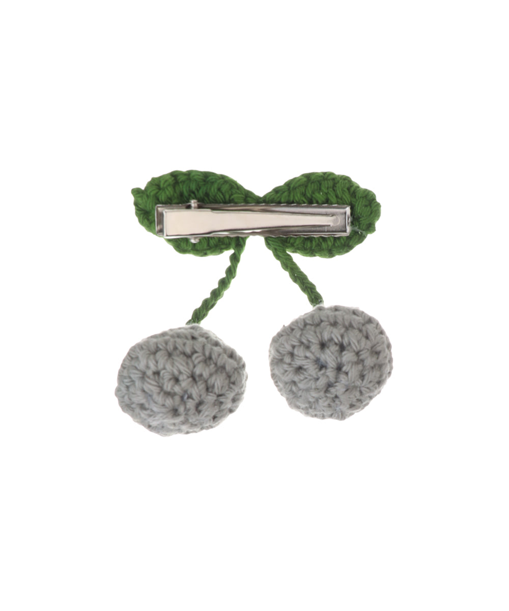 Quirky Dual Cherry Motif Crochet Hair Clip | Stylika