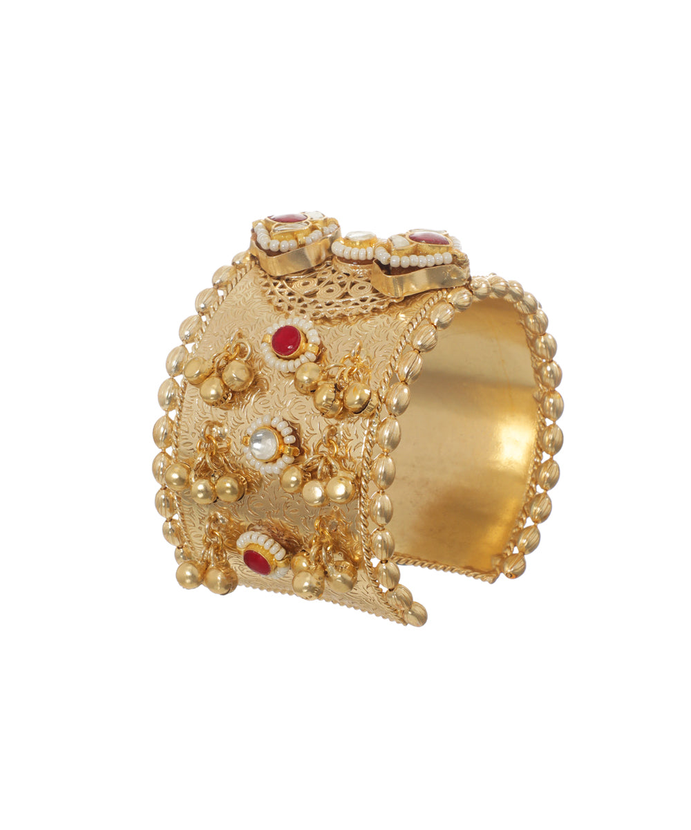 Heritage Inspired Oxidised Cuff Bracelet with Drops | Stylika