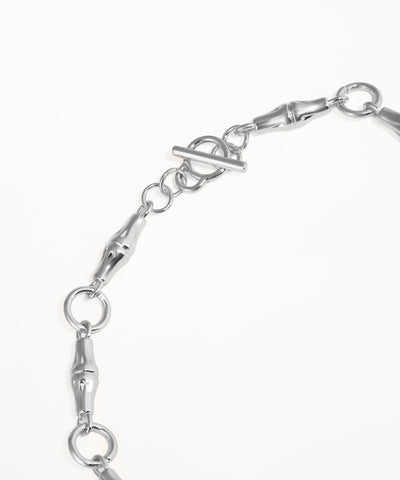 Modern Bamboo Link Chain Necklace with Toggle Closure | Stylika