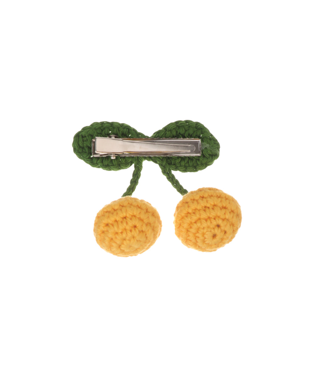 Quirky Dual Cherry Motif Crochet Hair Clip | Stylika