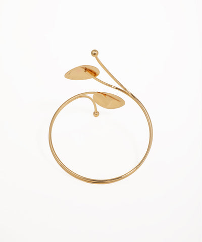 Modern Sculptural Wrap Arm Cuff with Organic Petals | Stylika