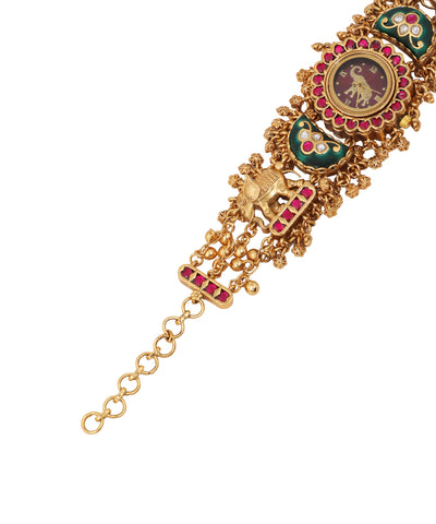 Statement bracelet watch for ethnic and fusion outfits