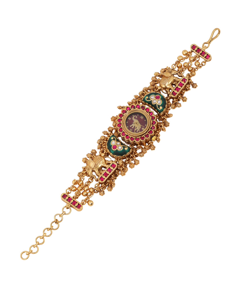 Heritage bracelet watch with elephant motif detail
