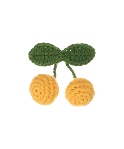 Quirky Dual Cherry Motif Crochet Hair Clip | Stylika