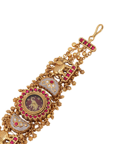 Heritage Bracelet Watch with enamel-style and stone details