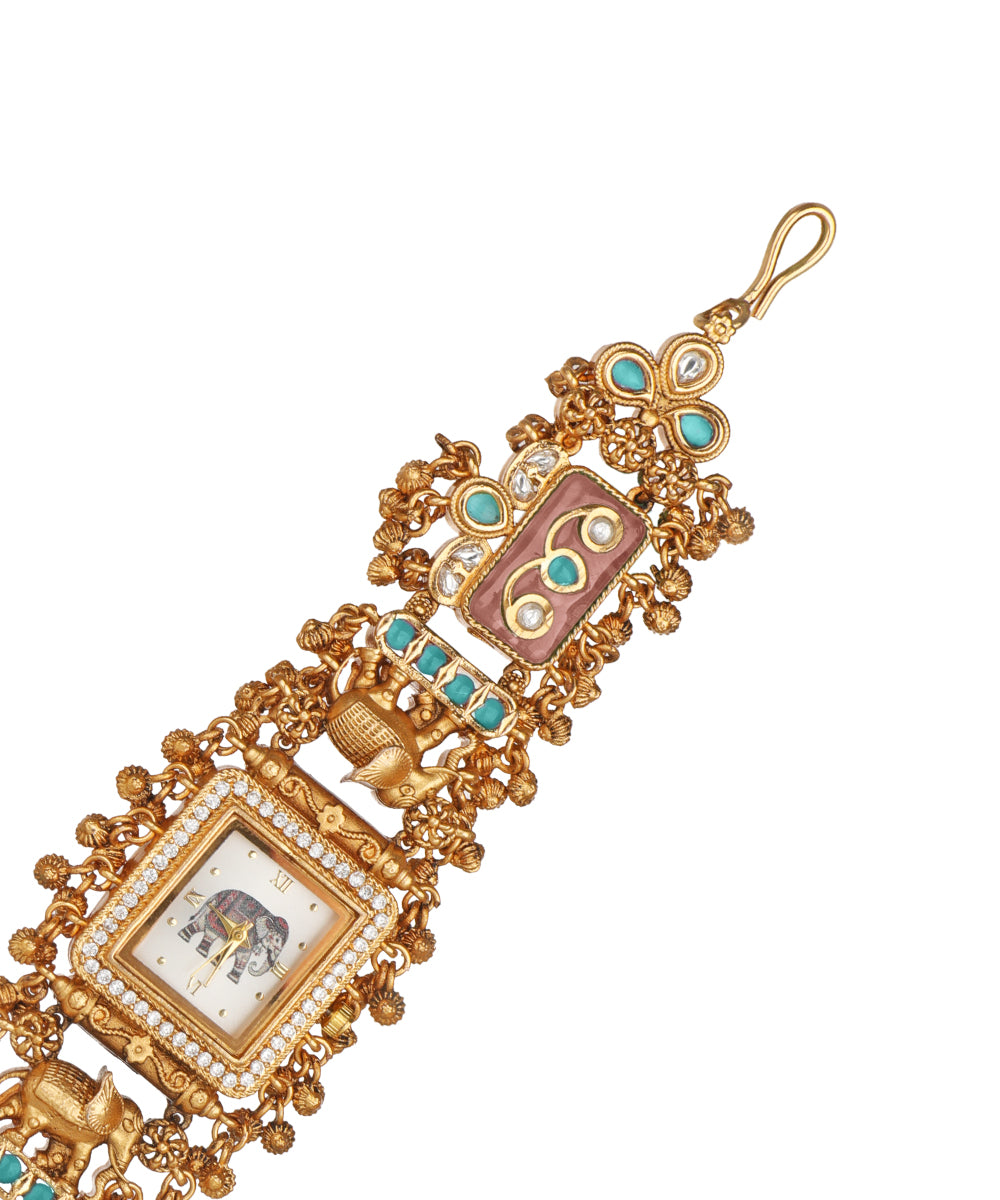 Heritage bracelet watch featuring decorative stone inlay
