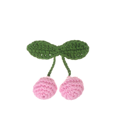Quirky Dual Cherry Motif Crochet Hair Clip | Stylika