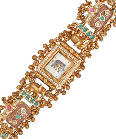 Heritage Bracelet Watch featuring a square dial silhouette