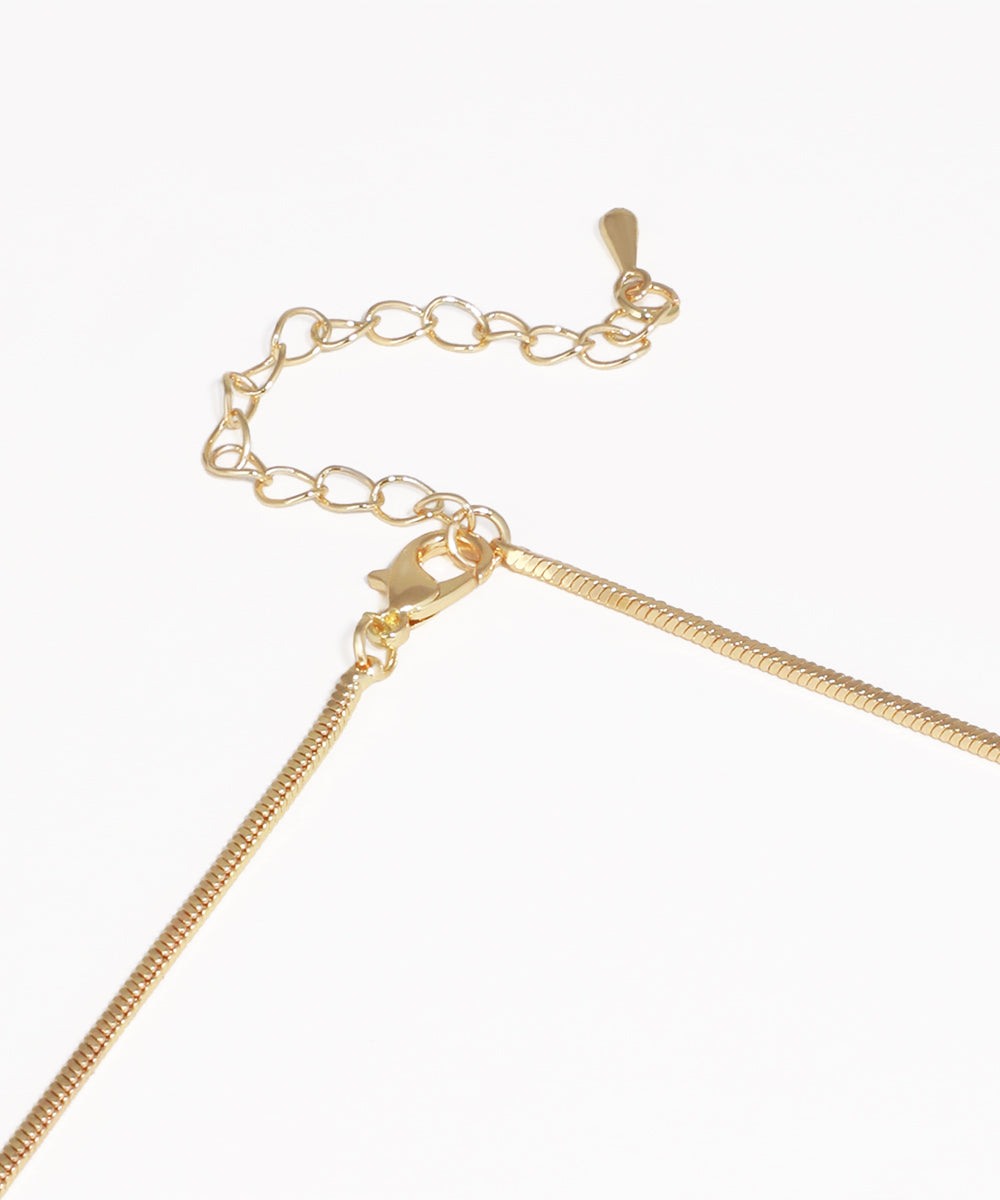 Flexible Panel Drop Necklace with Slim Chain | Stylika