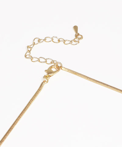 Flexible Panel Drop Necklace with Slim Chain | Stylika