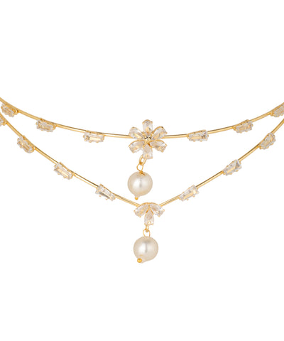 Double Layer Floral Motif Tiara | Stylika