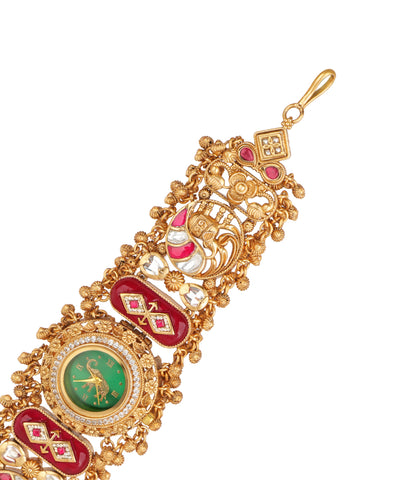 Heritage Bracelet Watch with vibrant enamel-style detail