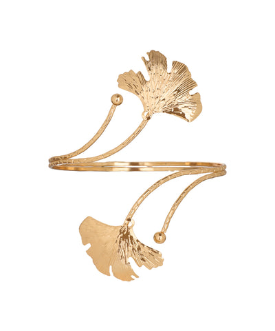 Ginkgo Leaf Motif Arm Cuff | Stylika